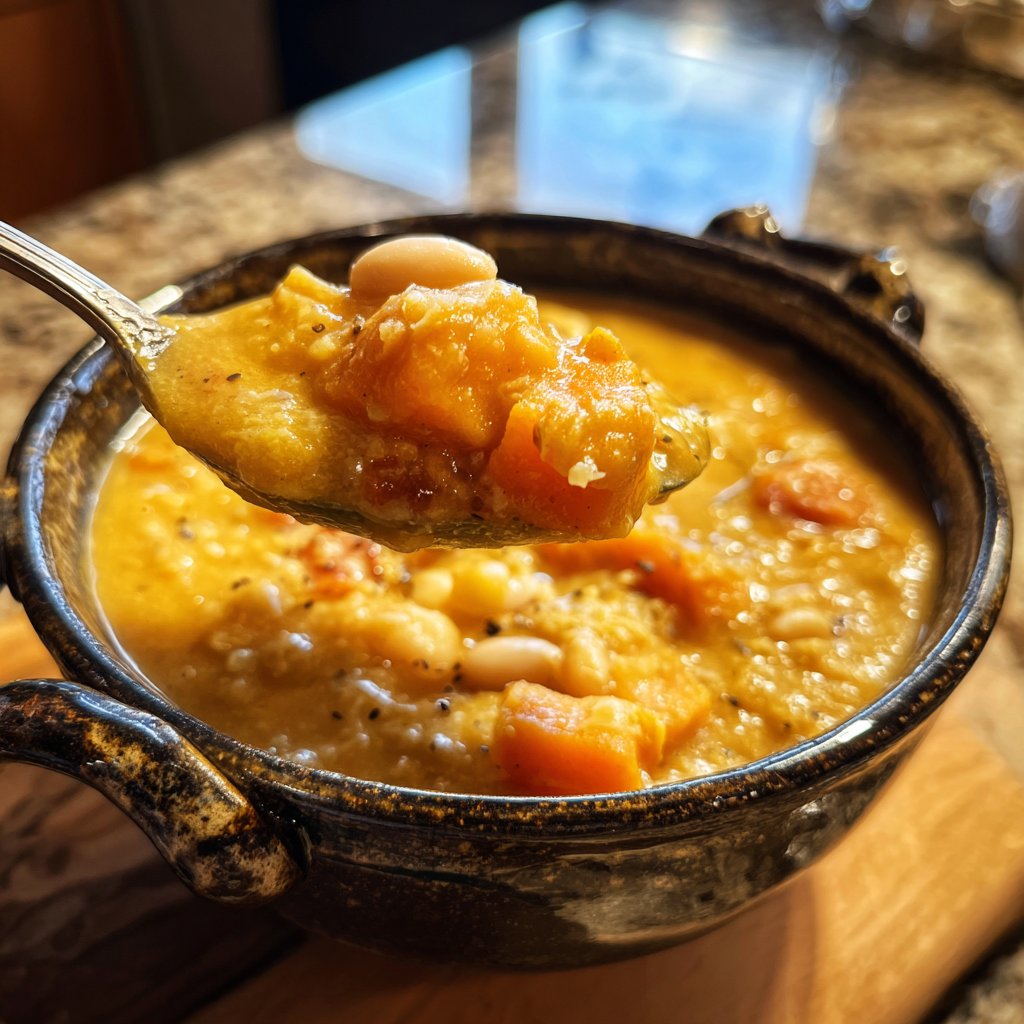 Healthy Crockpot Sweet Potato White Bean Chili