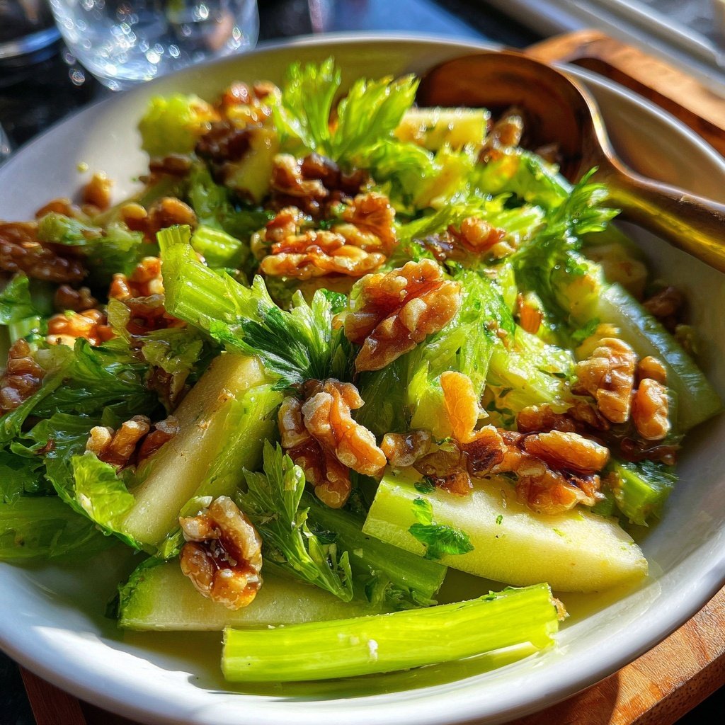 Celery Salad With Apple And Walnuts