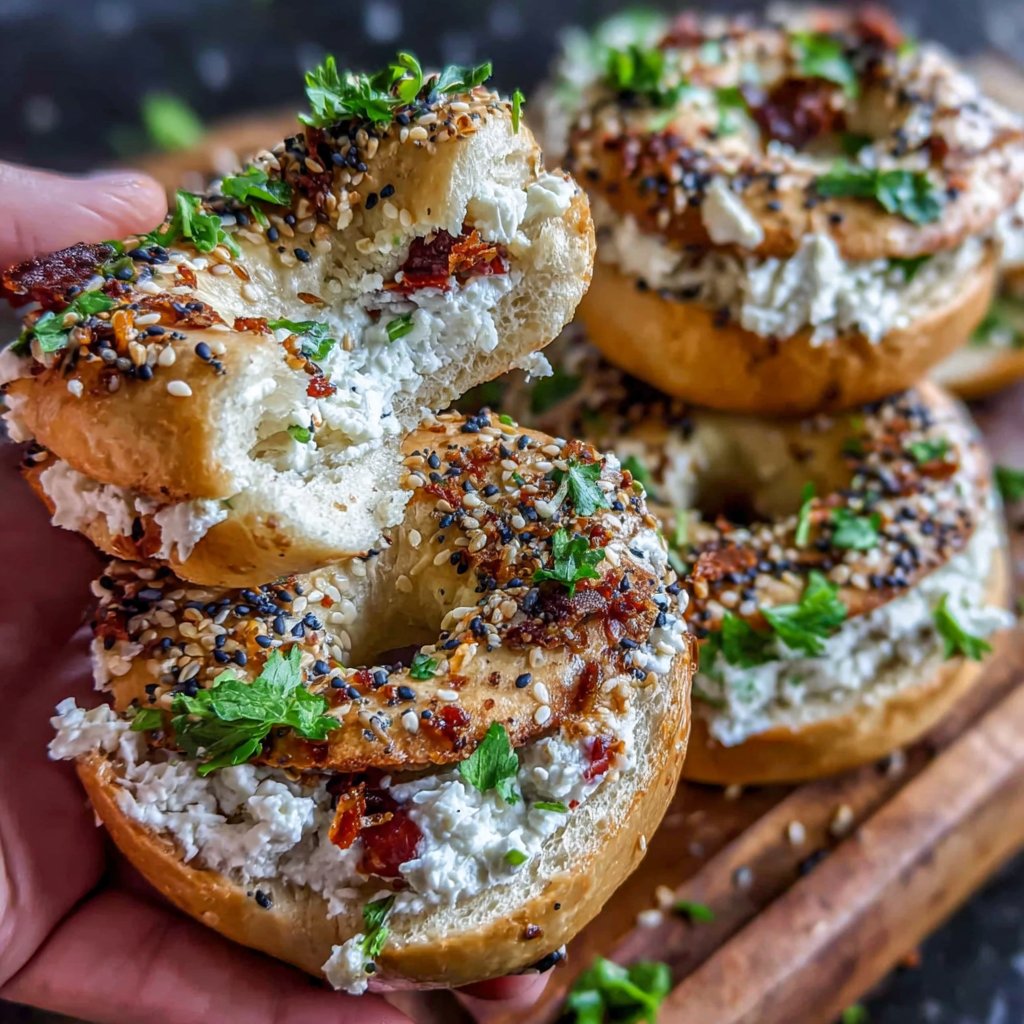 High Protein Bagels Meal Prep
