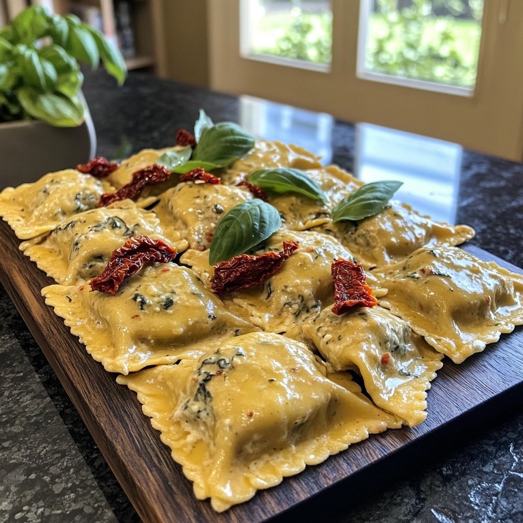 Creamy Tuscan Ravioli
