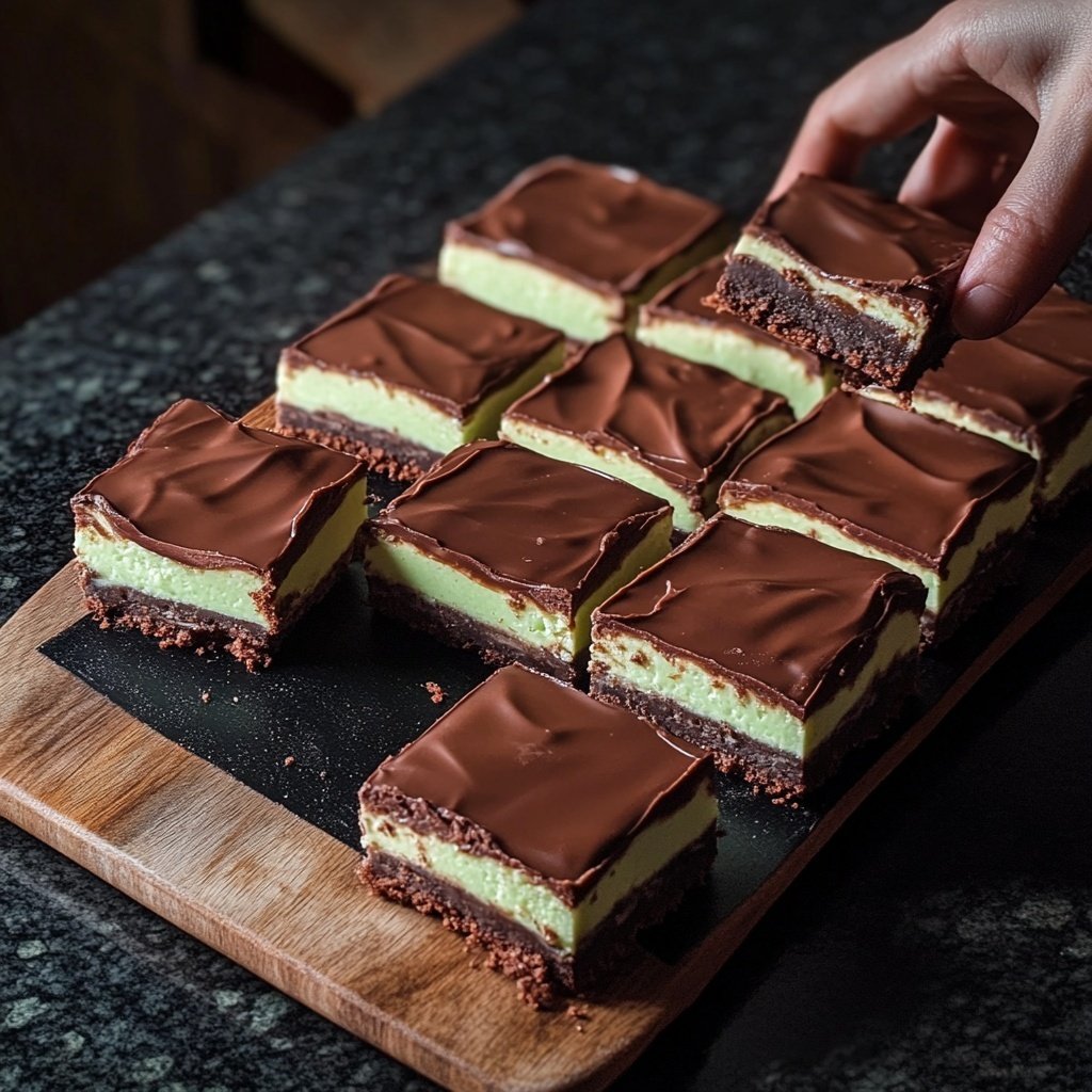 Chocolate Mint Slice Bars