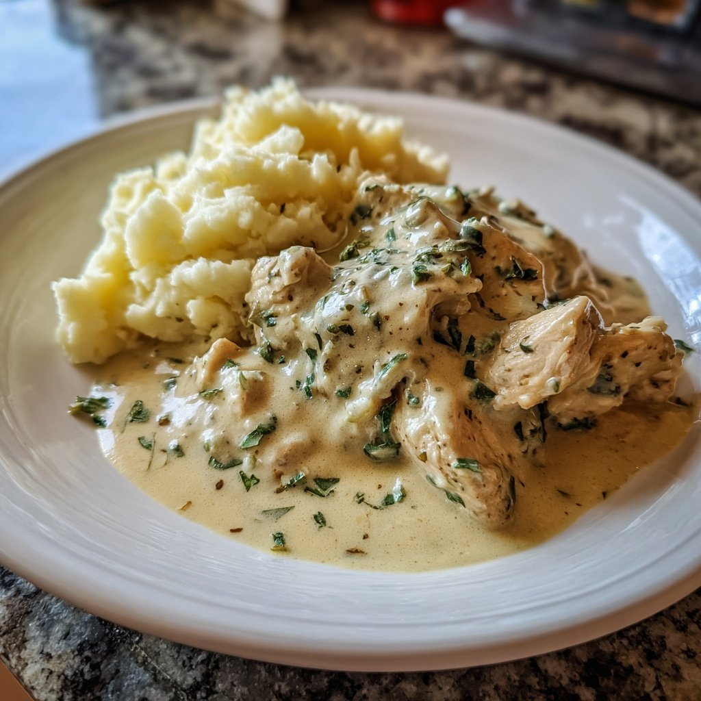 Comfort Food Creamy Chicken and Mashed Potatoes