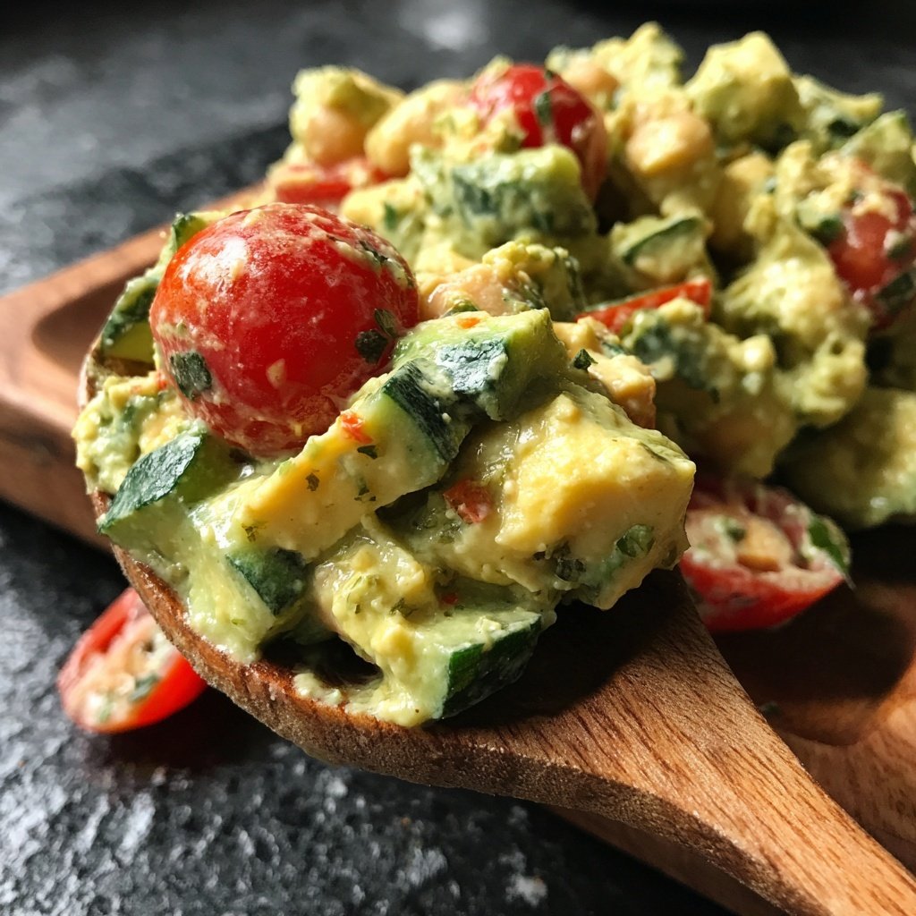 Healthy & Light Avocado Chickpea Salad