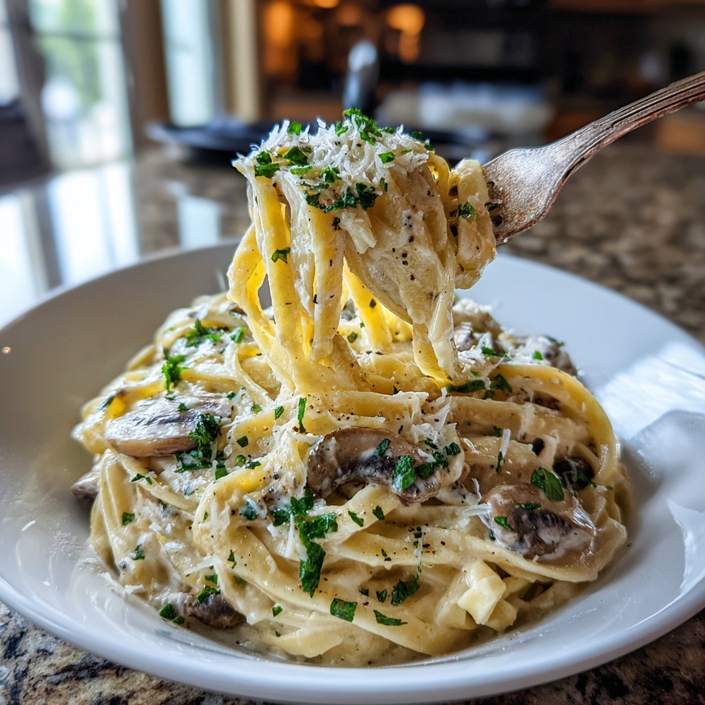 Truffle Mushroom Pasta for Two