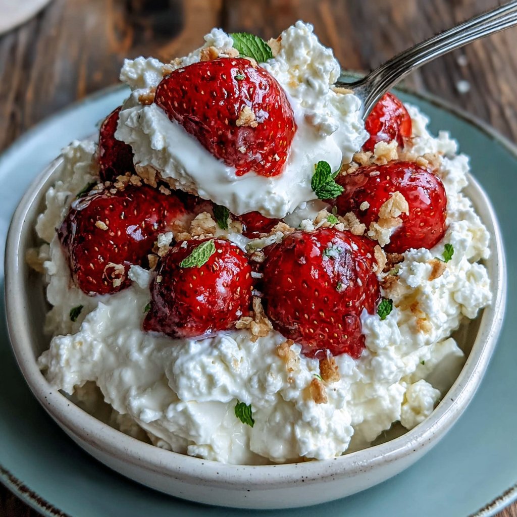 Strawberry Cottage Cheese Bowls