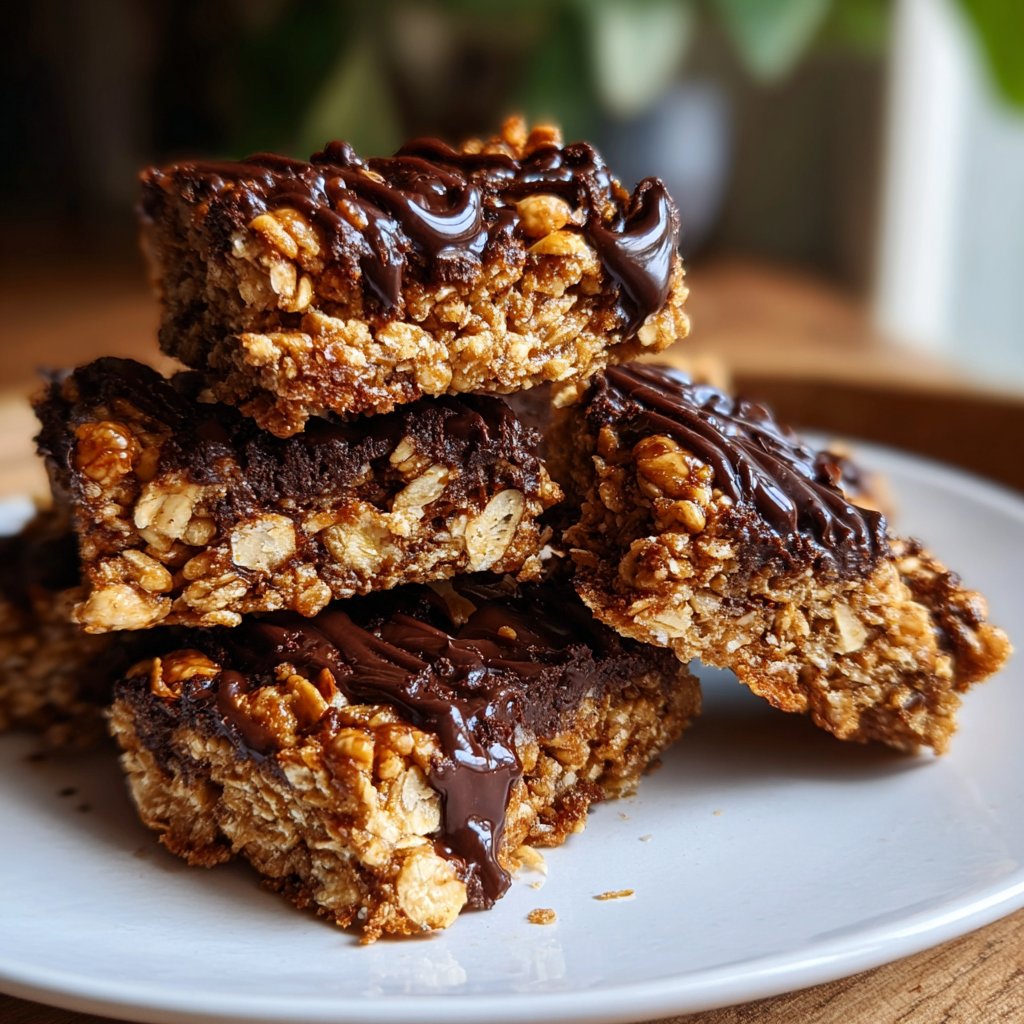 Chocolate Hazelnut Oat Snack Squares