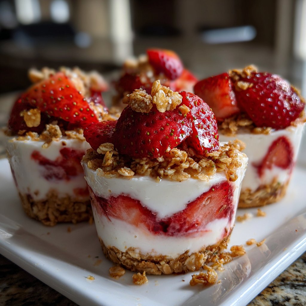 Strawberry Yogurt Breakfast Cups