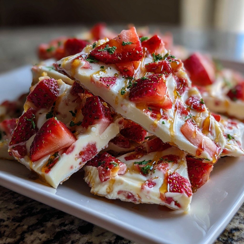 Strawberry Yogurt Frozen Bark