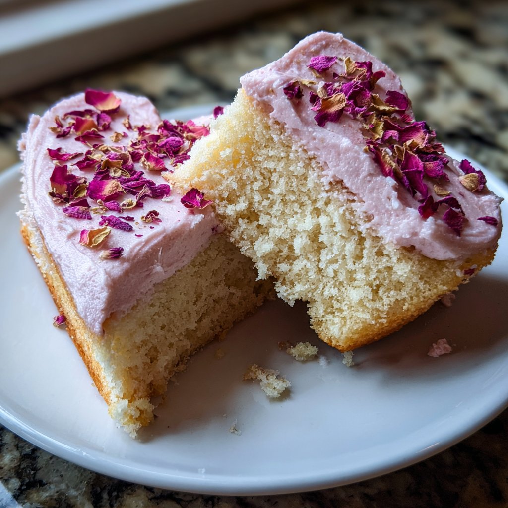 Mini Heart Cake with Rose Flavor