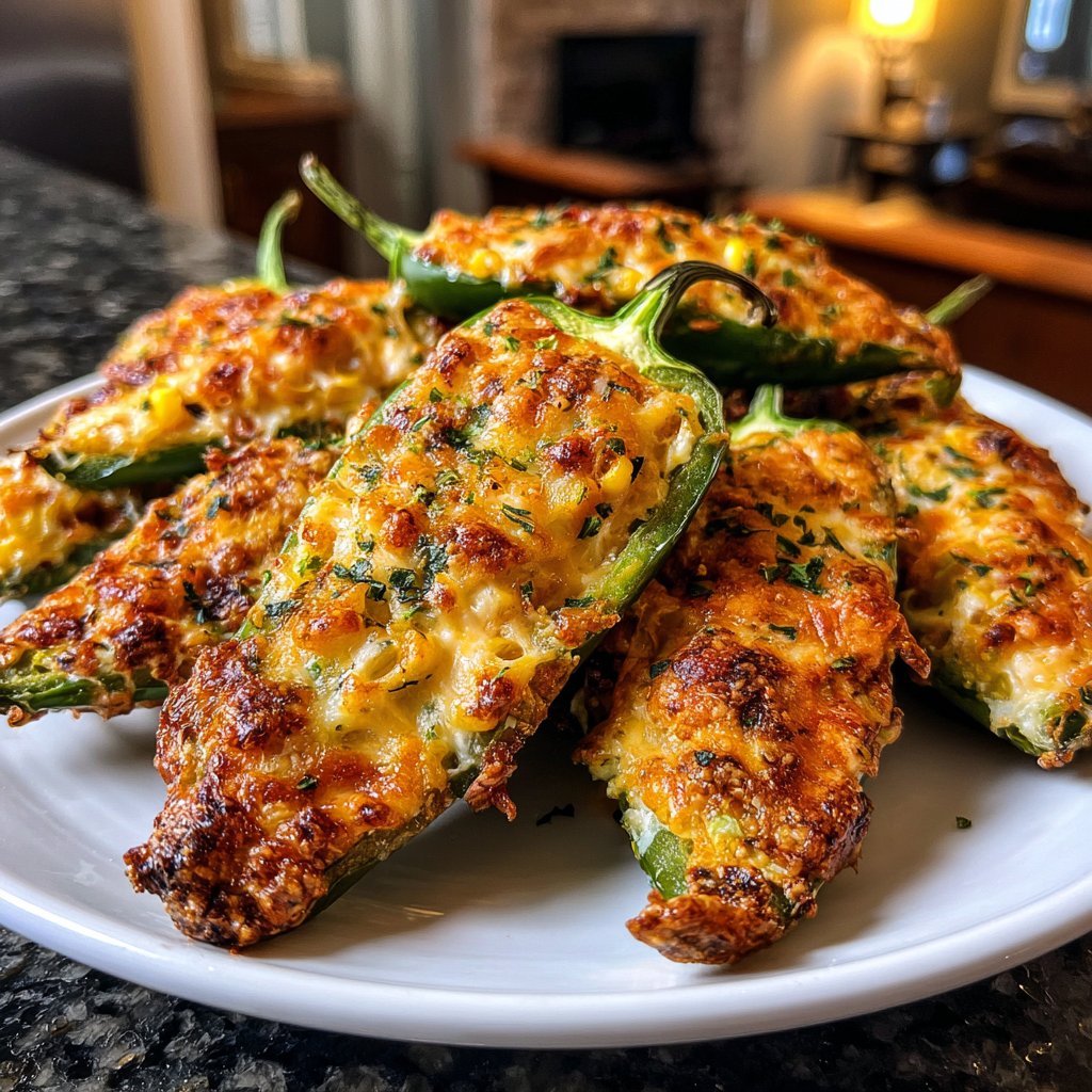 Jalapeno Poppers Stuffed with Corn