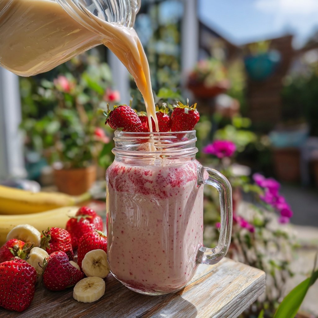 Strawberry Banana Protein Smoothie