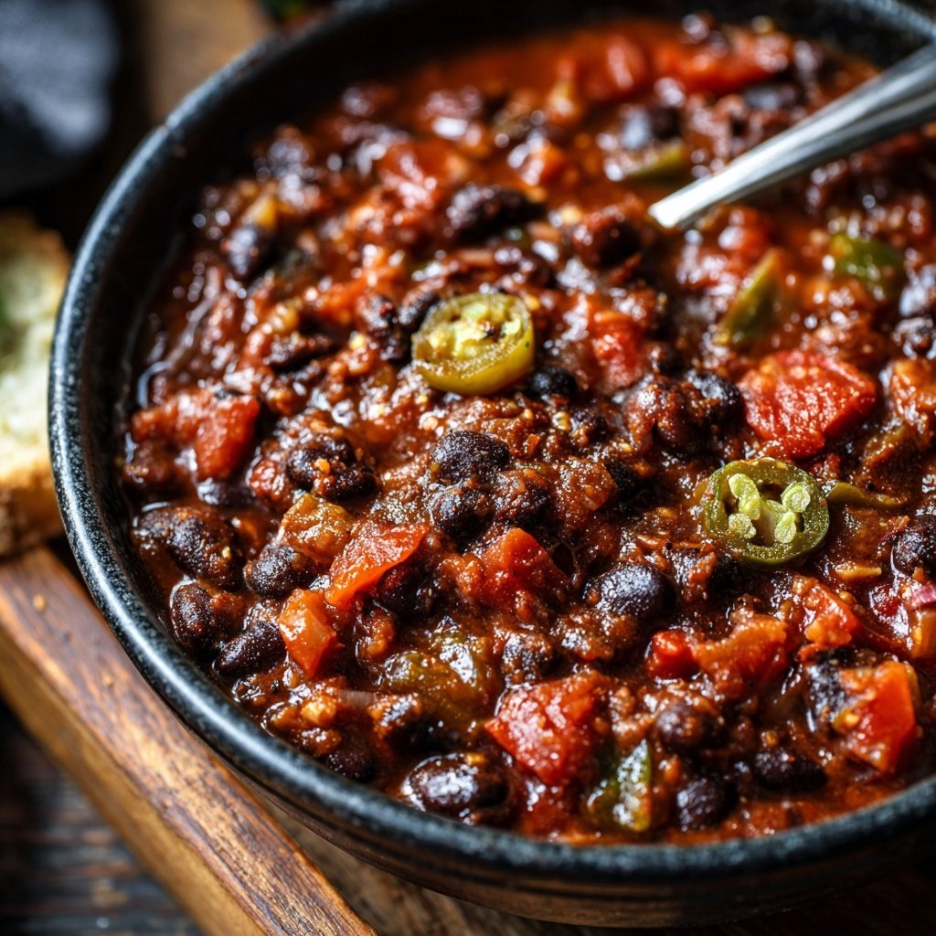 Healthy Crockpot Black Bean Chili